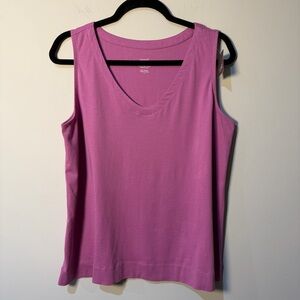 Purejill soft v neck layering tank pink NWT